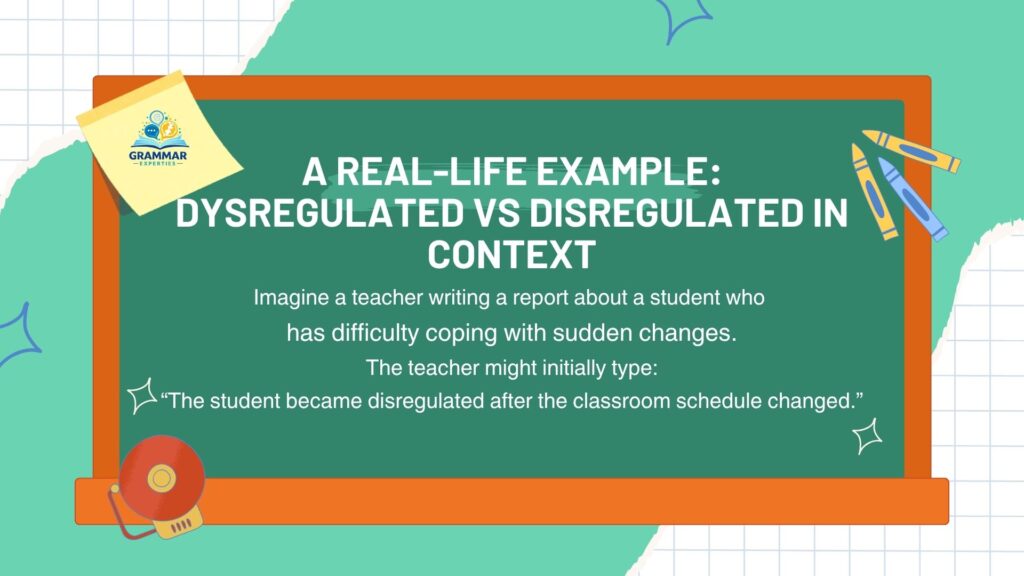 A Real Life Example Dysregulated vs Disregulated in Context