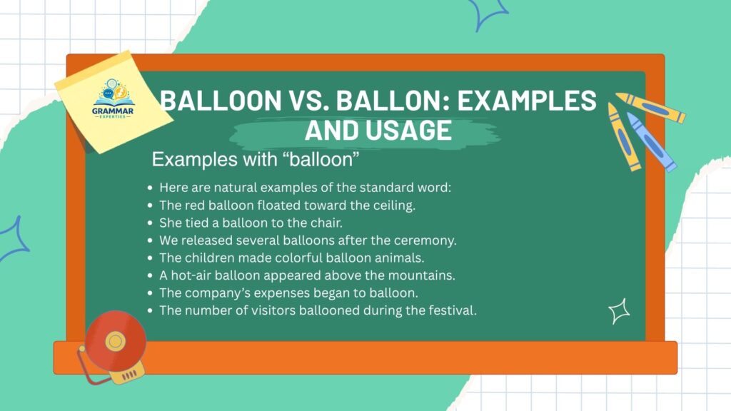 Balloon vs. Ballon Examples and Usage