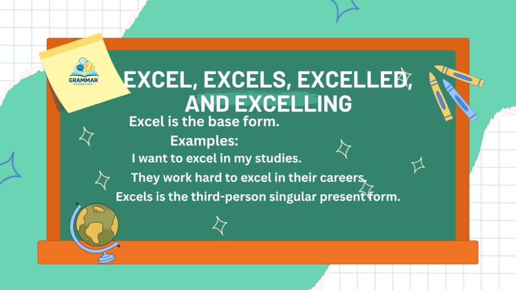 Excel Excels Excelled and Excelling