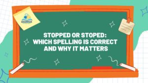 Stopped or Stoped Which Spelling Is Correct and Why It Matters