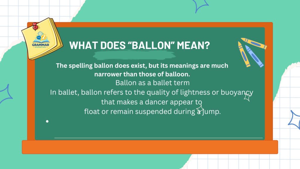 What Does Ballon Mean
