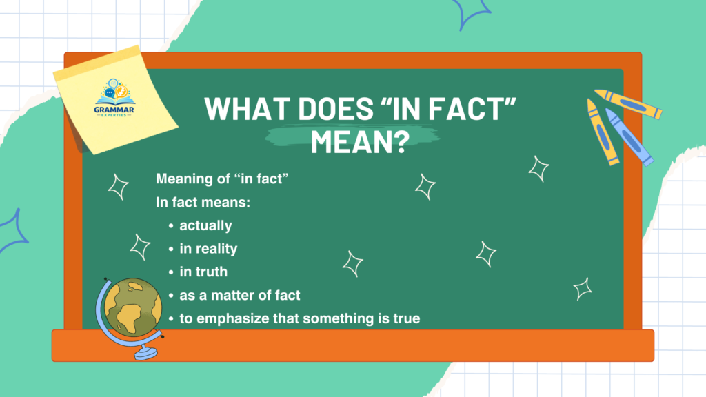 What Does In Fact Mean
