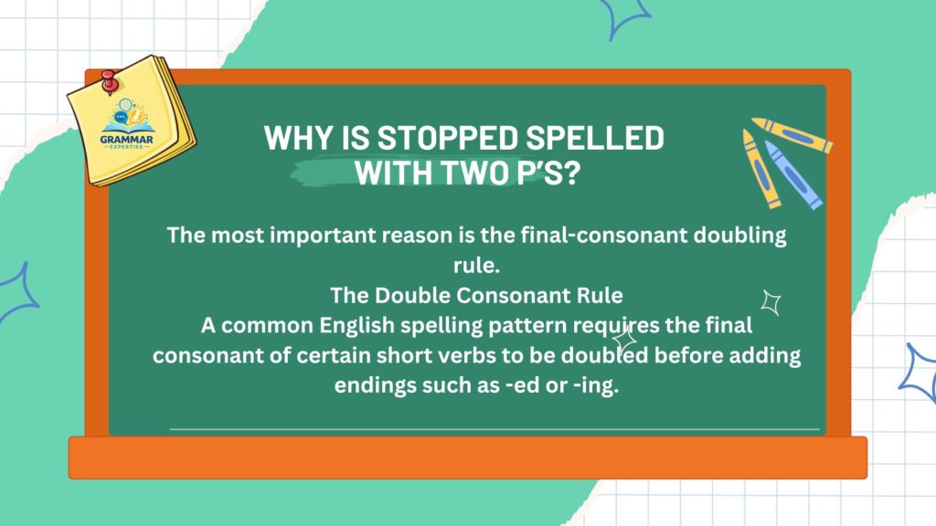 Why Is Stopped Spelled With Two Ps