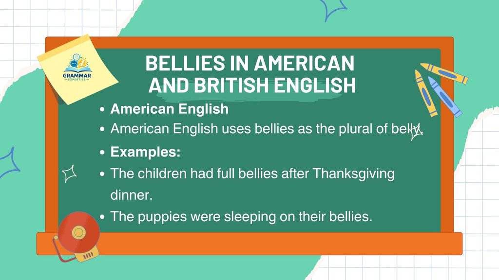 Bellies in American and British English