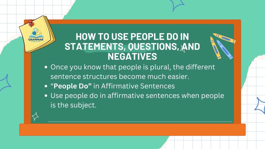 How to Use People Do in Statements Questions and Negatives