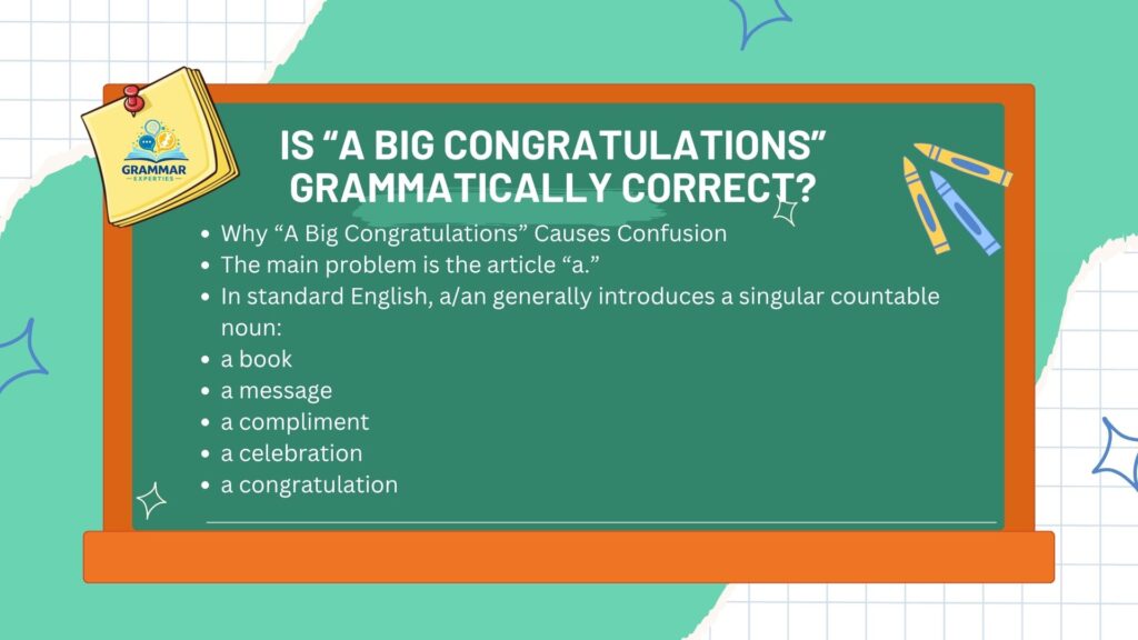 Is A Big Congratulations Grammatically Correct