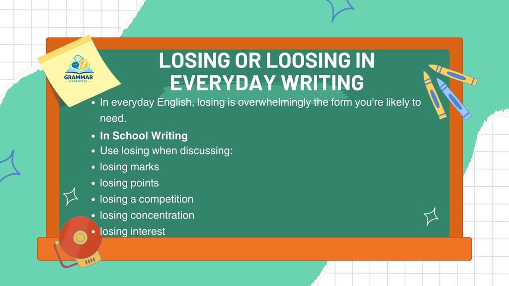 Losing or Loosing in Everyday Writing