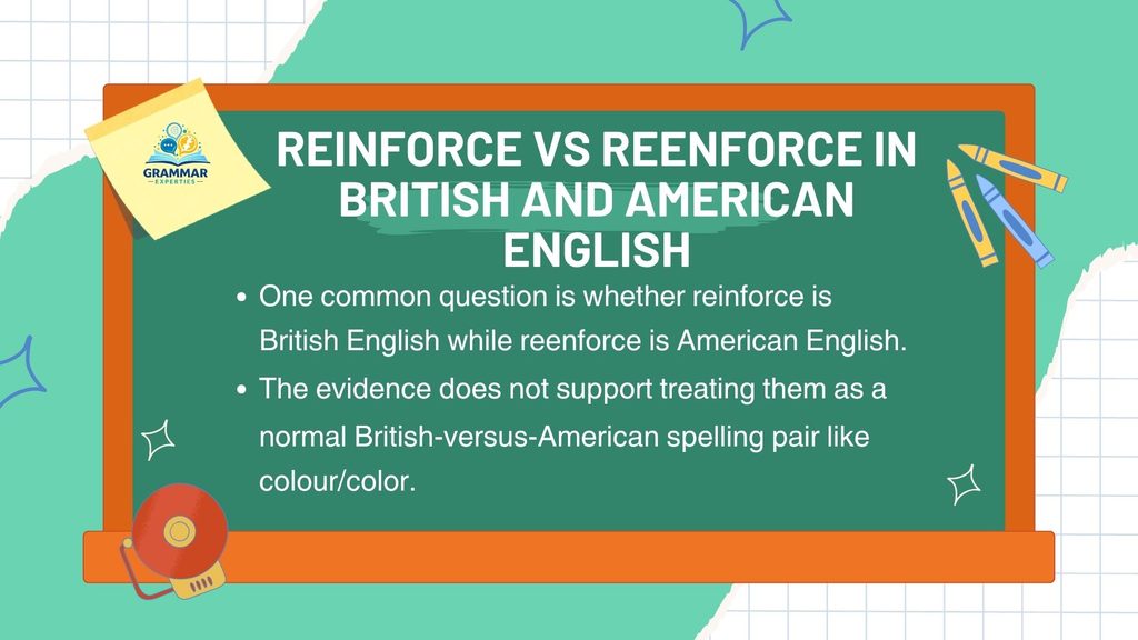 Reinforce vs Reenforce in British and American English