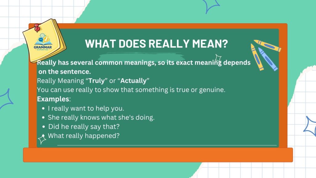 What Does Really Mean