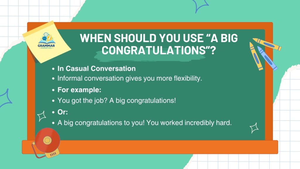When Should You Use A Big Congratulations