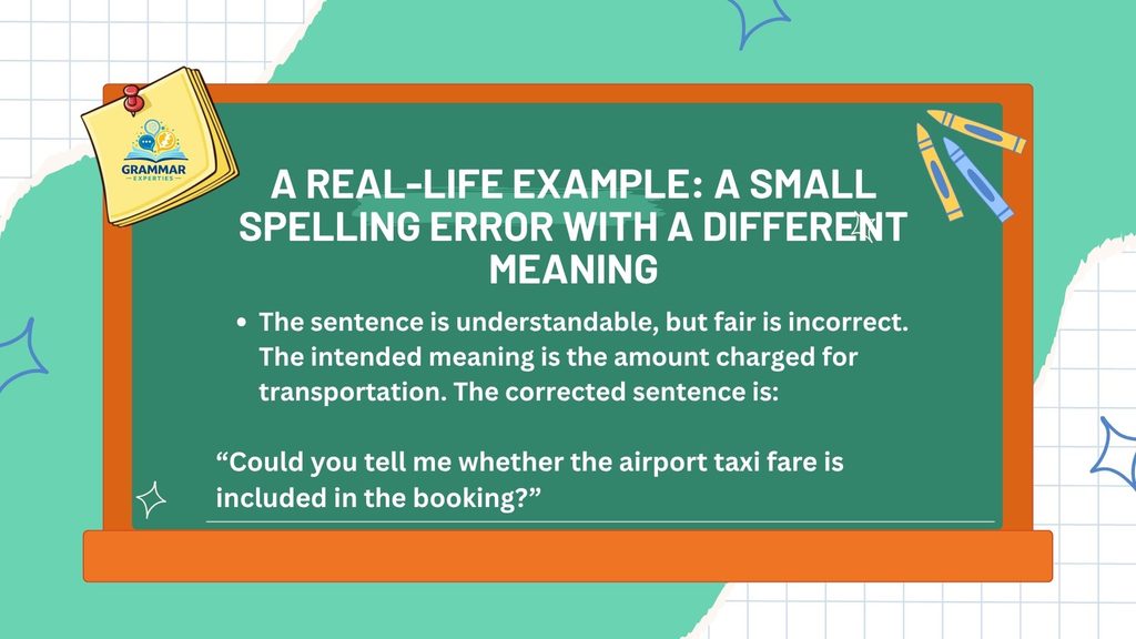 A Real Life Example A Small Spelling Error With a Different Meaning