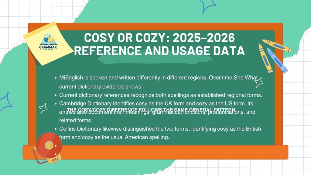 Cosy or Cozy 2025–2026 Reference and Usage Data