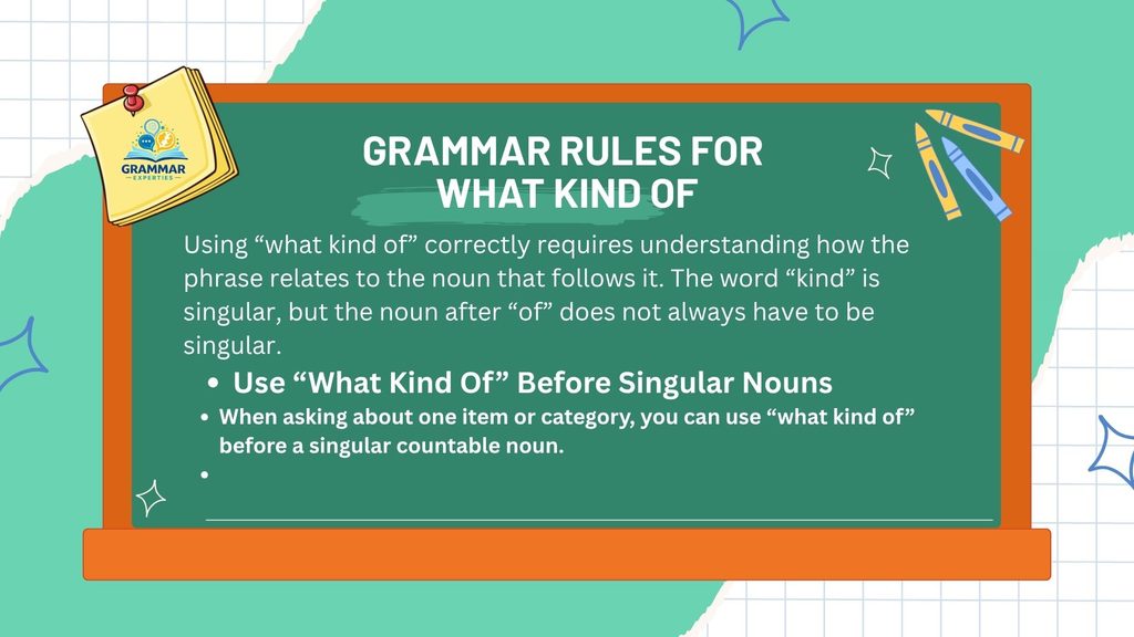 Grammar Rules for What Kind Of