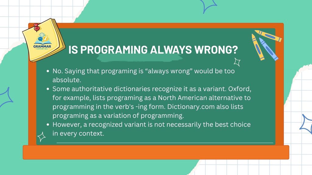 Is programing always wrong