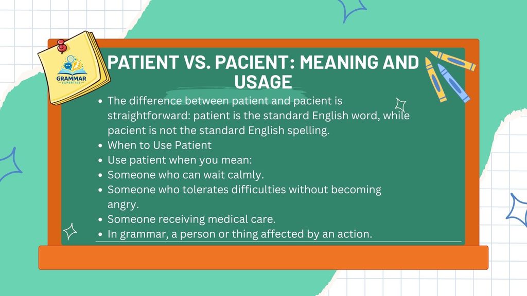 Patient vs. Pacient Meaning and Usage