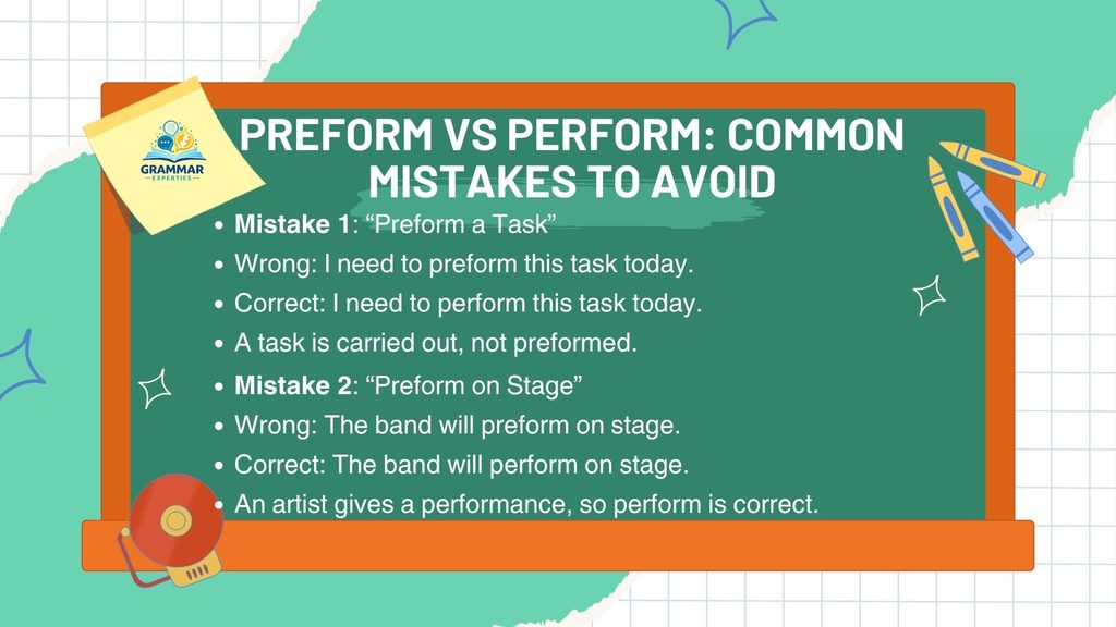Preform vs Perform Common Mistakes to Avoid