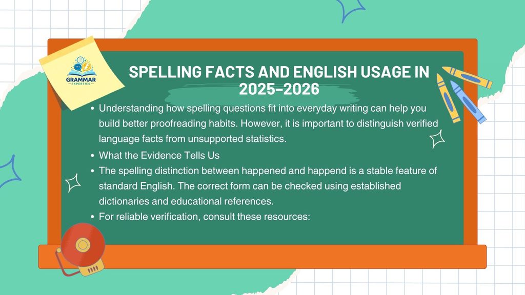 Spelling Facts and English Usage in 2025–2026