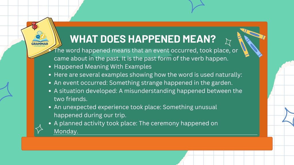 What Does Happened Mean