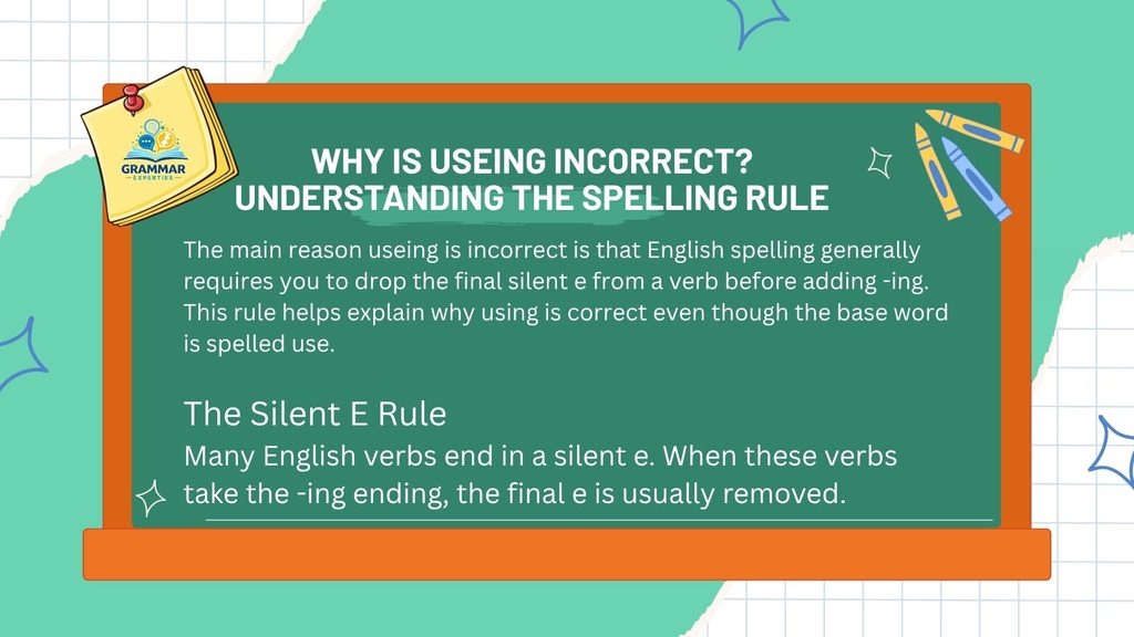 Why Is Useing Incorrect Understanding the Spelling Rule